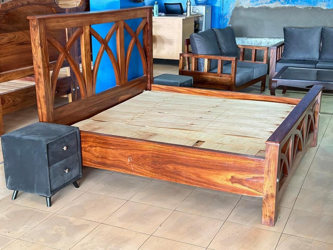 Kireka Lattice Head Bed, Beds at Lucky Interiors Uganda