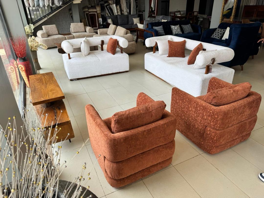 Muyenga Boucle and Rust Set, Sofa Sets at Lucky Interiors Uganda