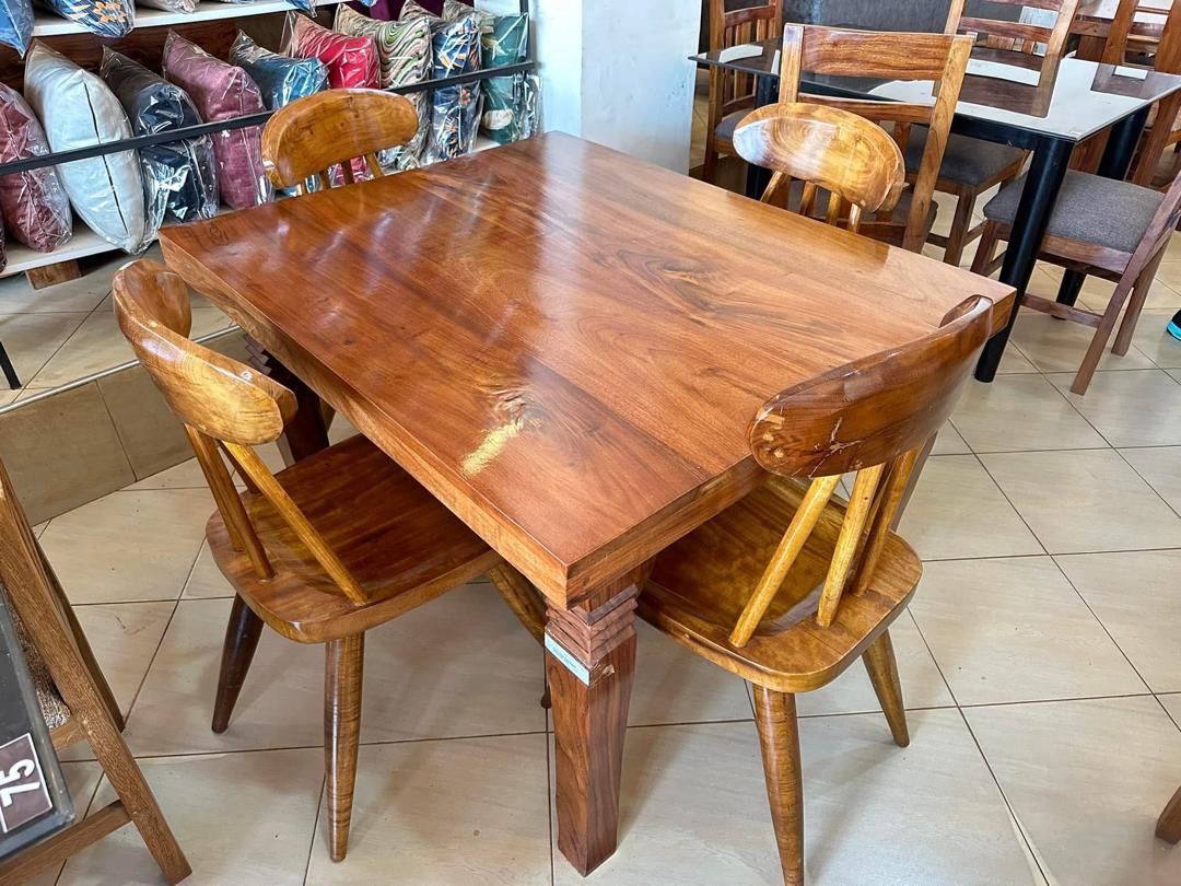 Katabi Live Edge Four Seat Set, Dining Sets at Lucky Interiors Uganda