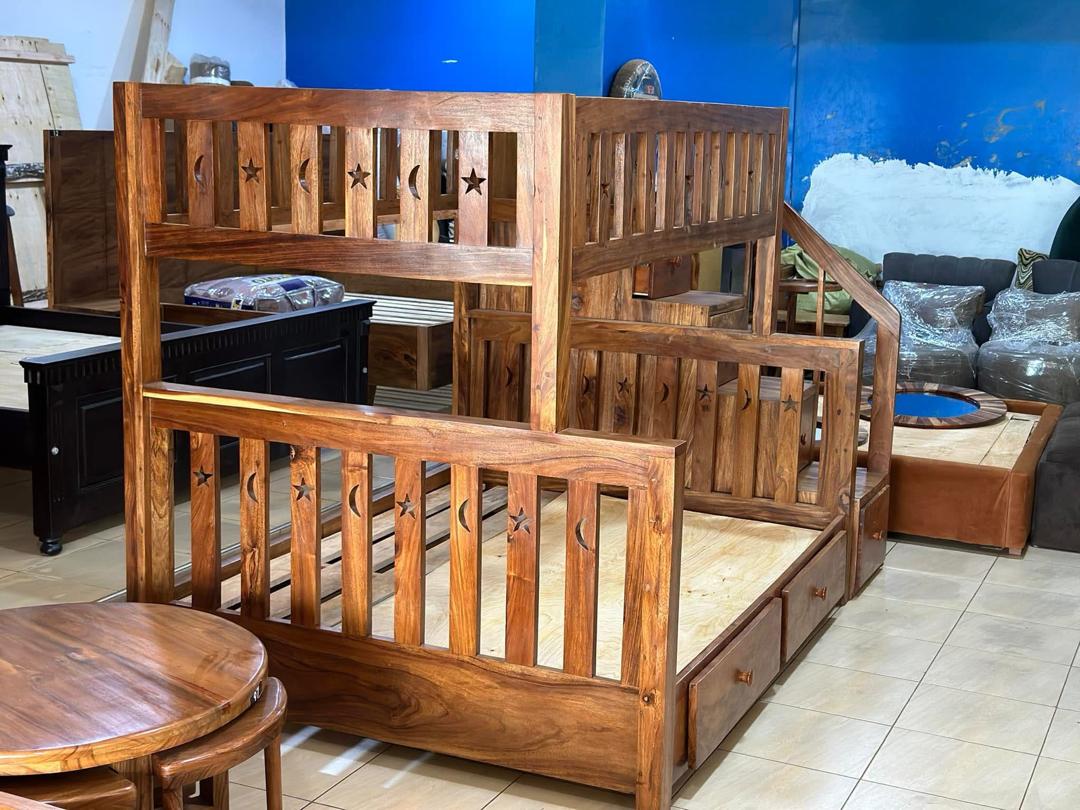 Kiwenda Hardwood Bunk Bed, Kids Beds at Lucky Interiors Uganda