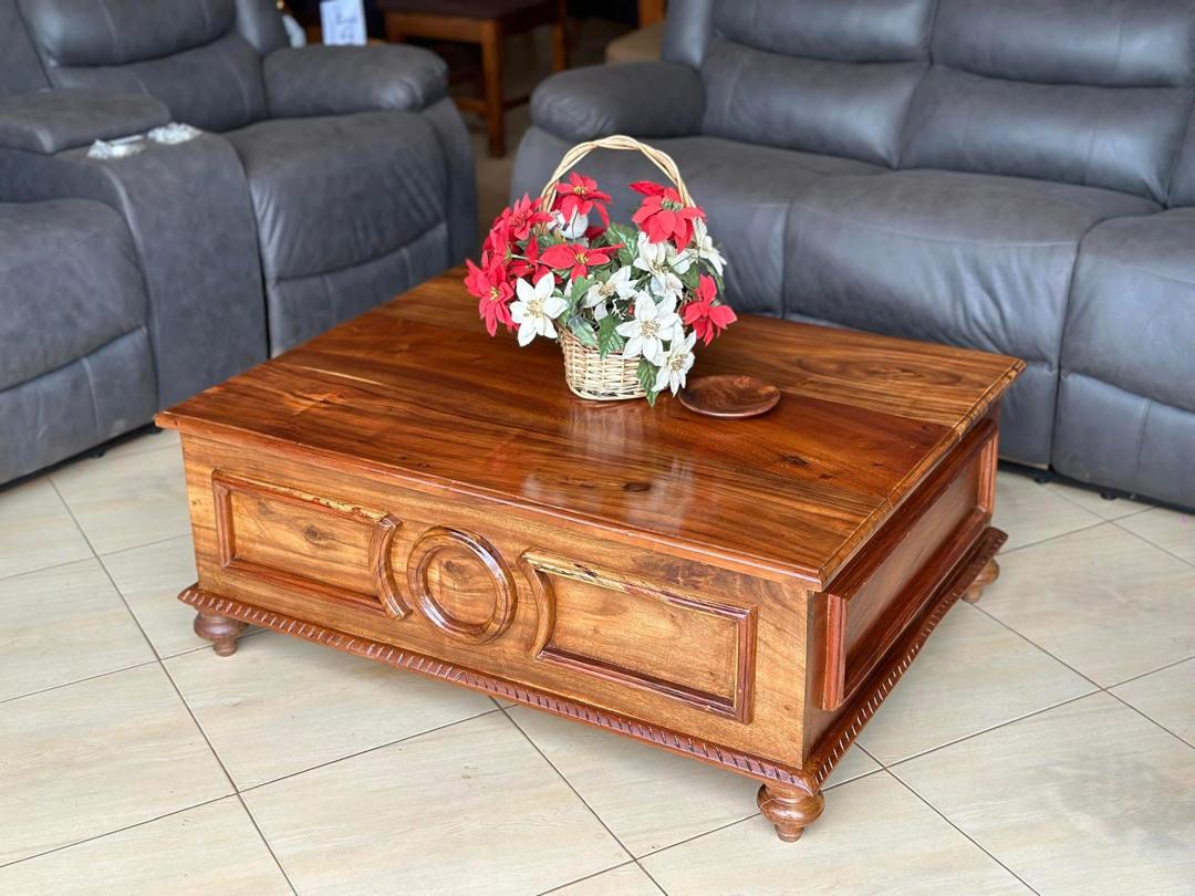 Kisugu Carved Coffee Table, Coffee Tables and Console Tables at Lucky Interiors Uganda