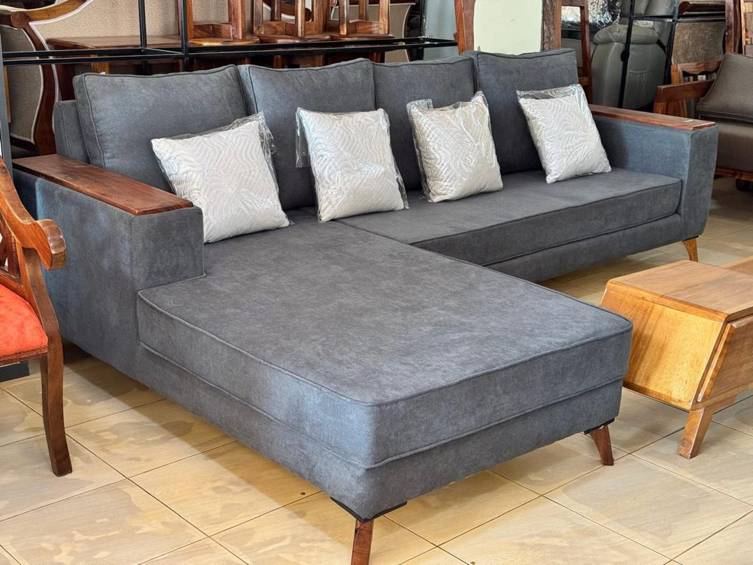 Ntinda Grey Chaise Sectional, Sectional Sofas at Lucky Interiors Uganda