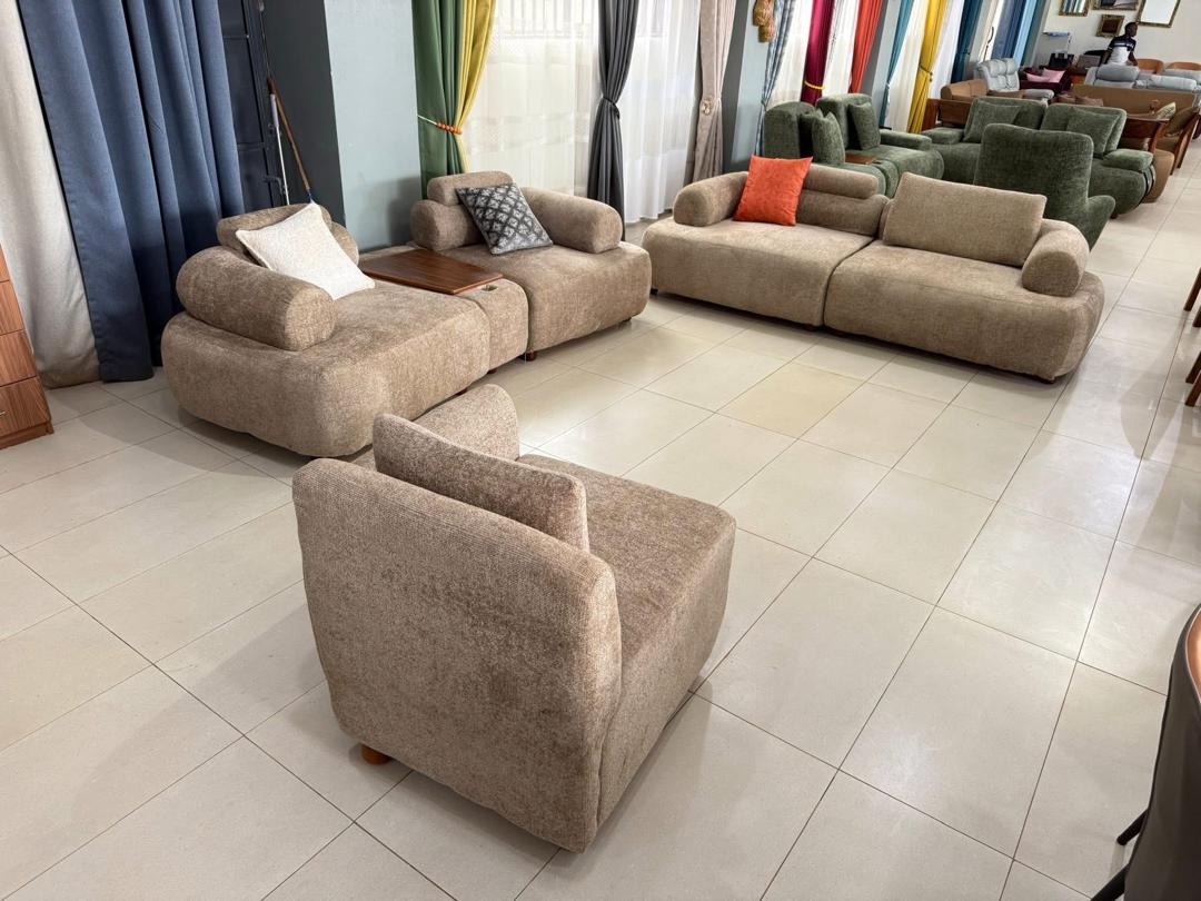 Lubowa Taupe Modular Curve, Modular Sofas at Lucky Interiors Uganda