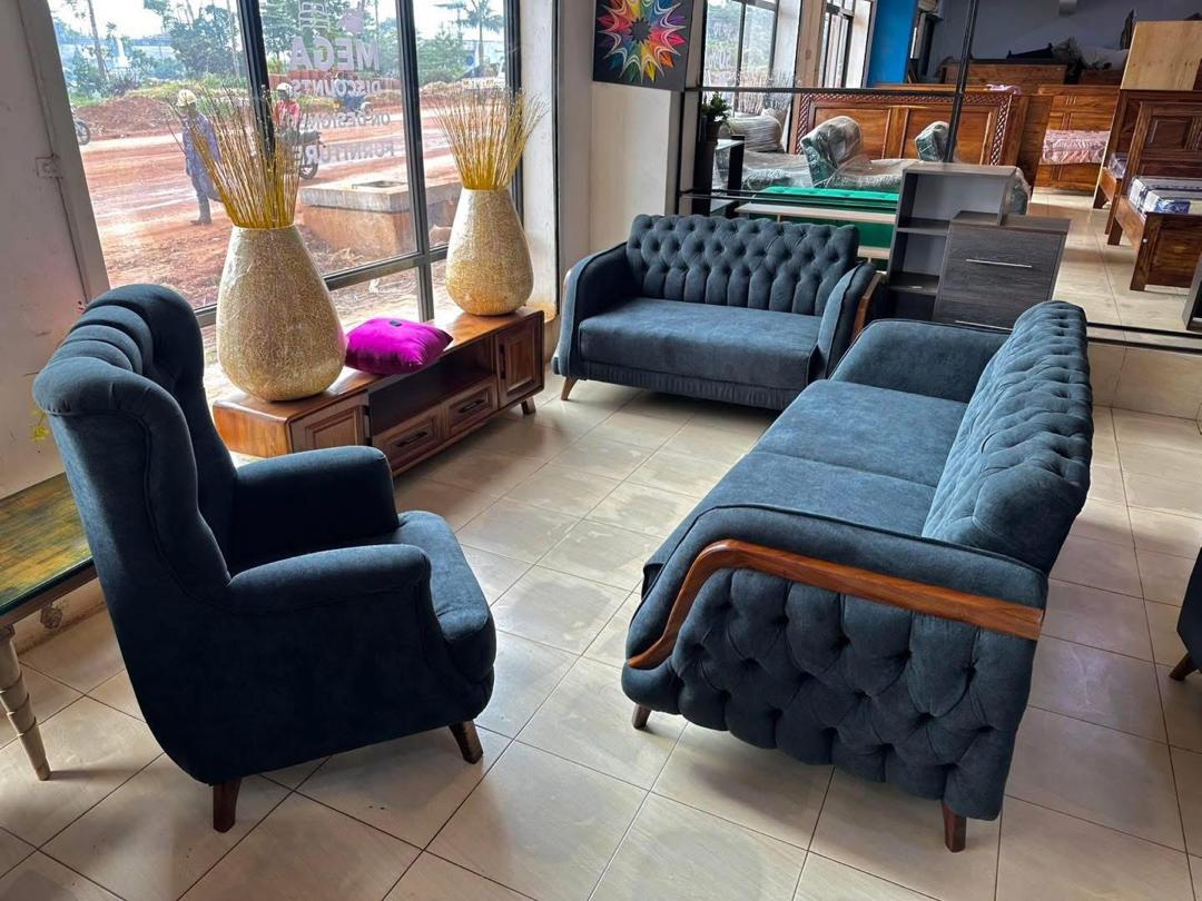Bwebajja Teal Chesterfield Pair, Sofa Sets at Lucky Interiors Uganda
