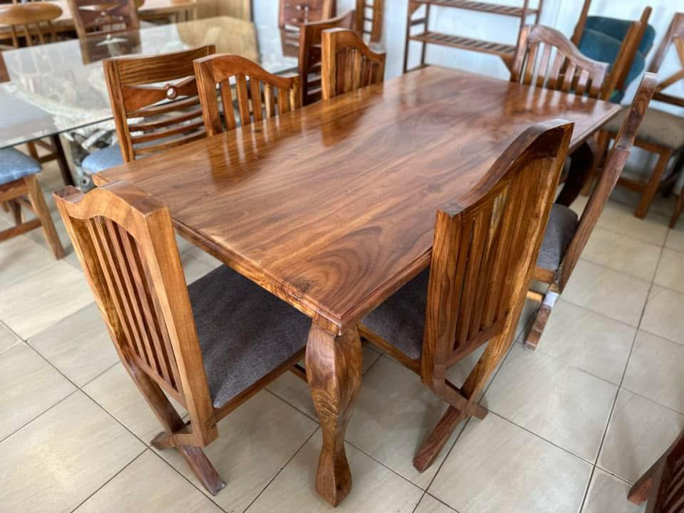Bulenga Six Seat Slat Set, Dining Sets at Lucky Interiors Uganda