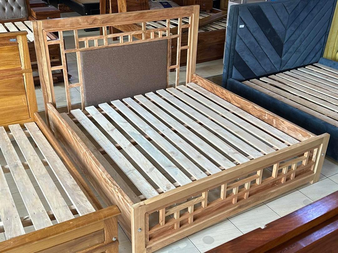 Nkumba Light Timber Bed, Beds at Lucky Interiors Uganda