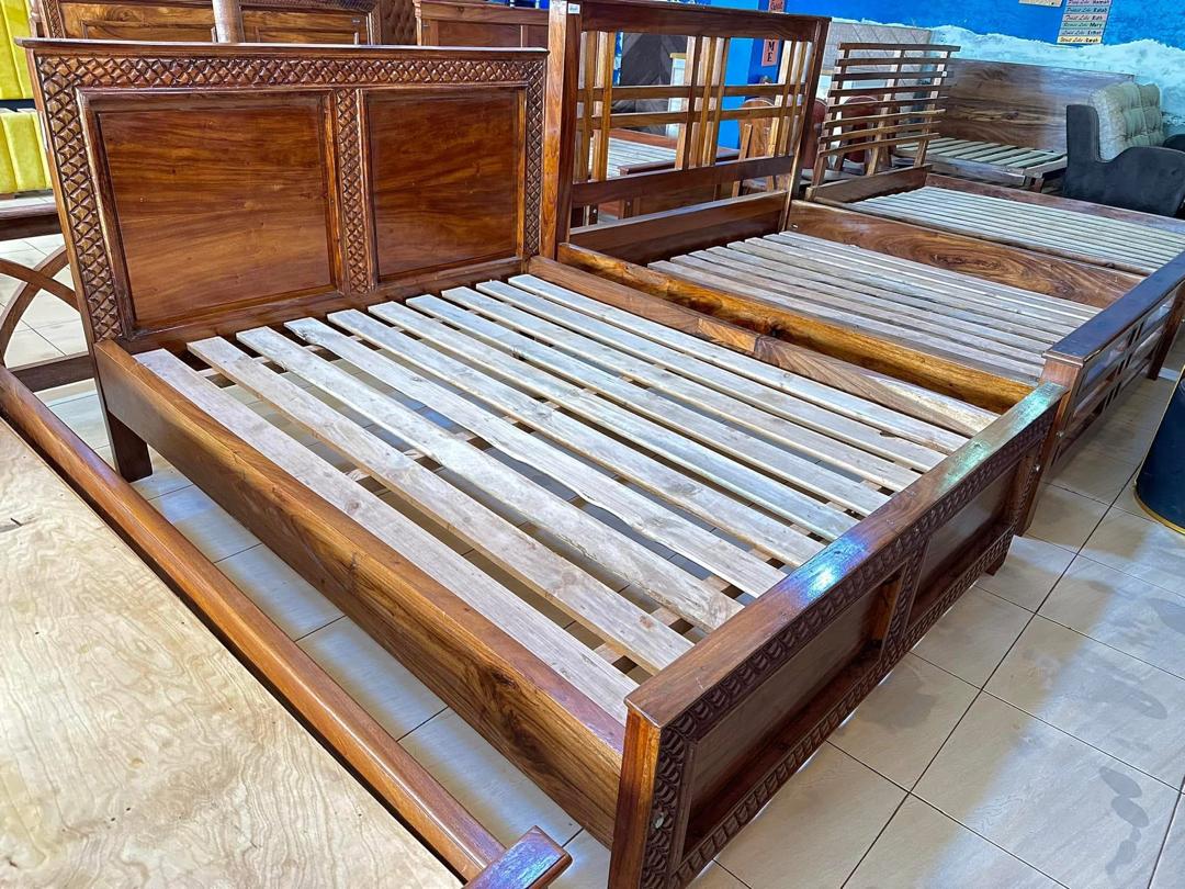 Kabowa Carved Storage Bed, Beds at Lucky Interiors Uganda