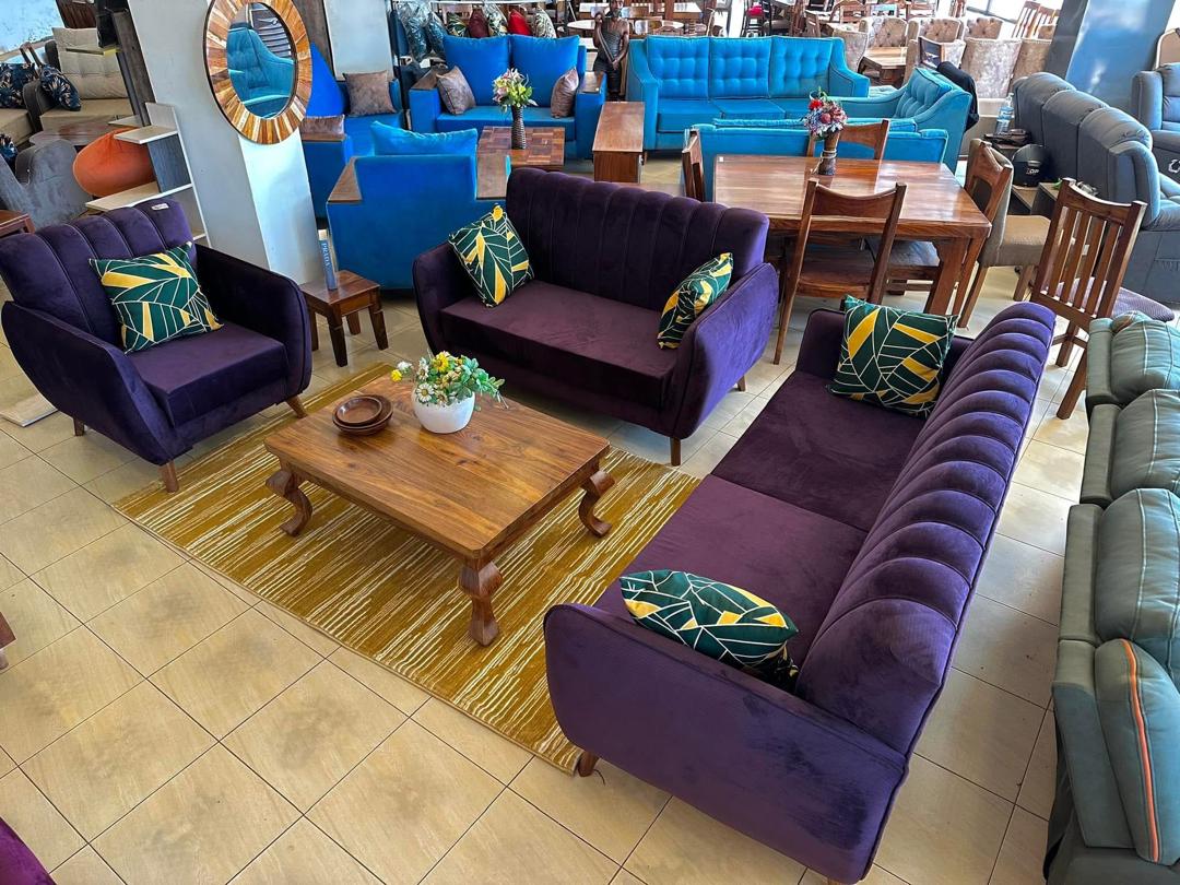 Naalya Purple Channel Set, Sofa Sets at Lucky Interiors Uganda